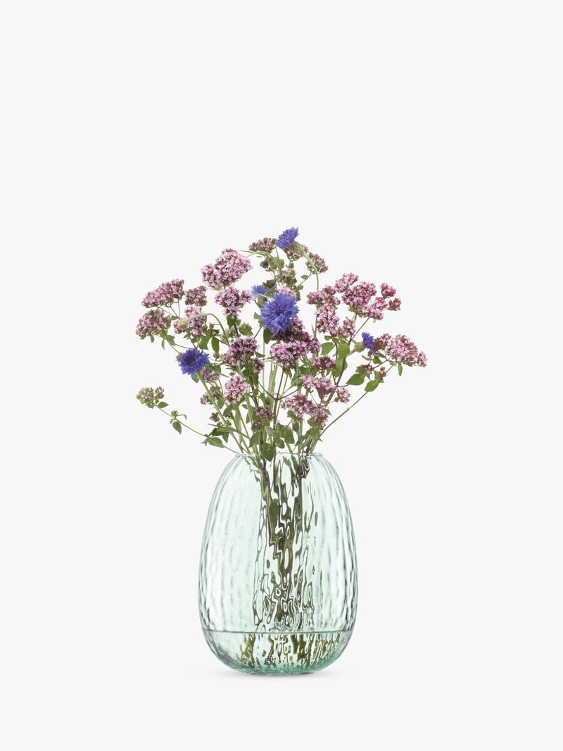 LSA International recycled glass vase 19cm clear - British product