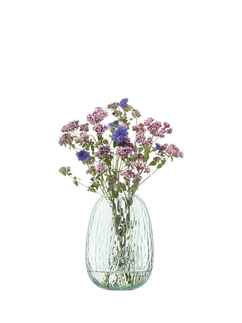 LSA International recycled glass vase 19cm clear - British product