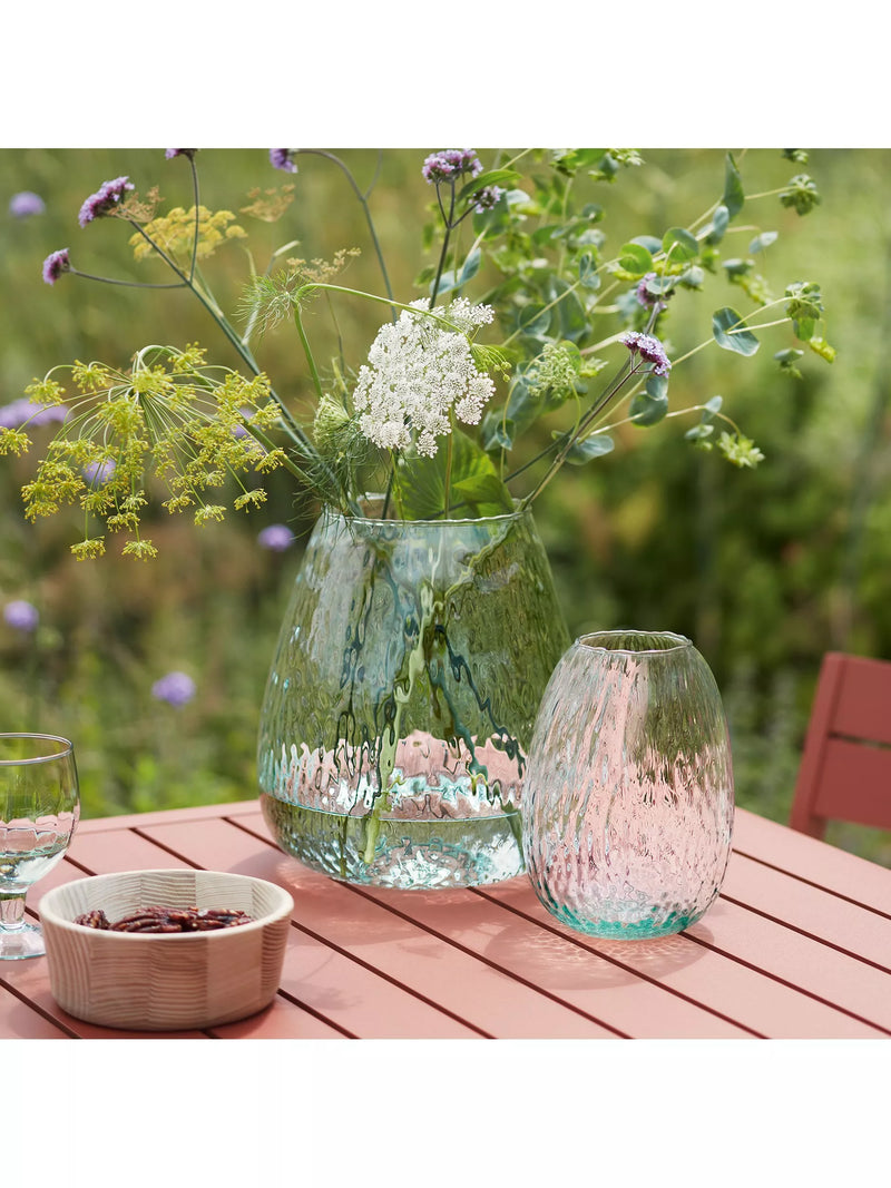 LSA International recycled glass vase 19cm clear - British product