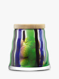 LSA International Folk striped glass container with lid 16.3cm, UK version