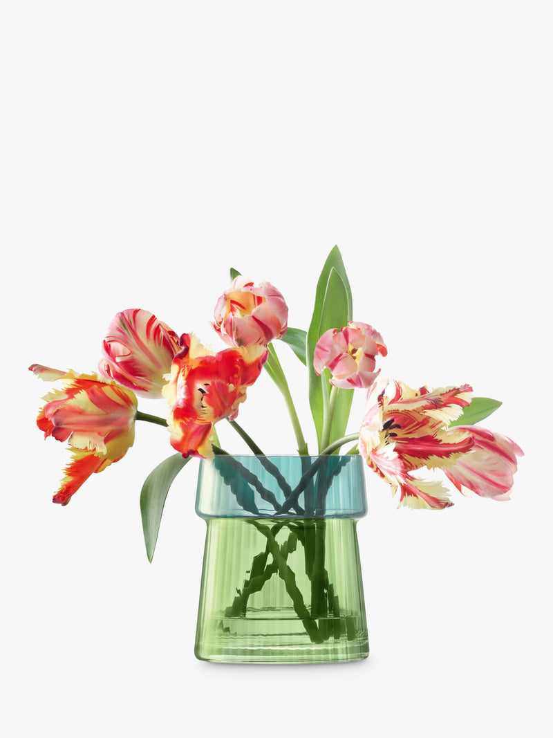 LSA International Gems jade glass vase lantern 23cm - British product