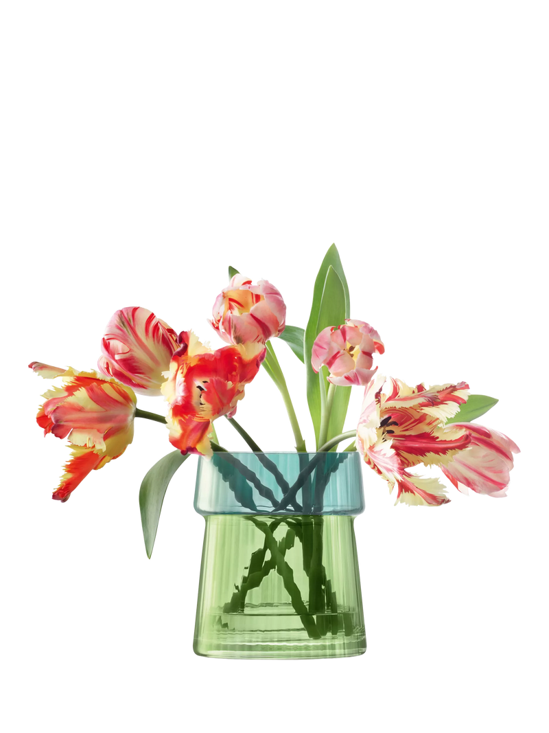 LSA International Gems jade glass vase lantern 23cm - British product