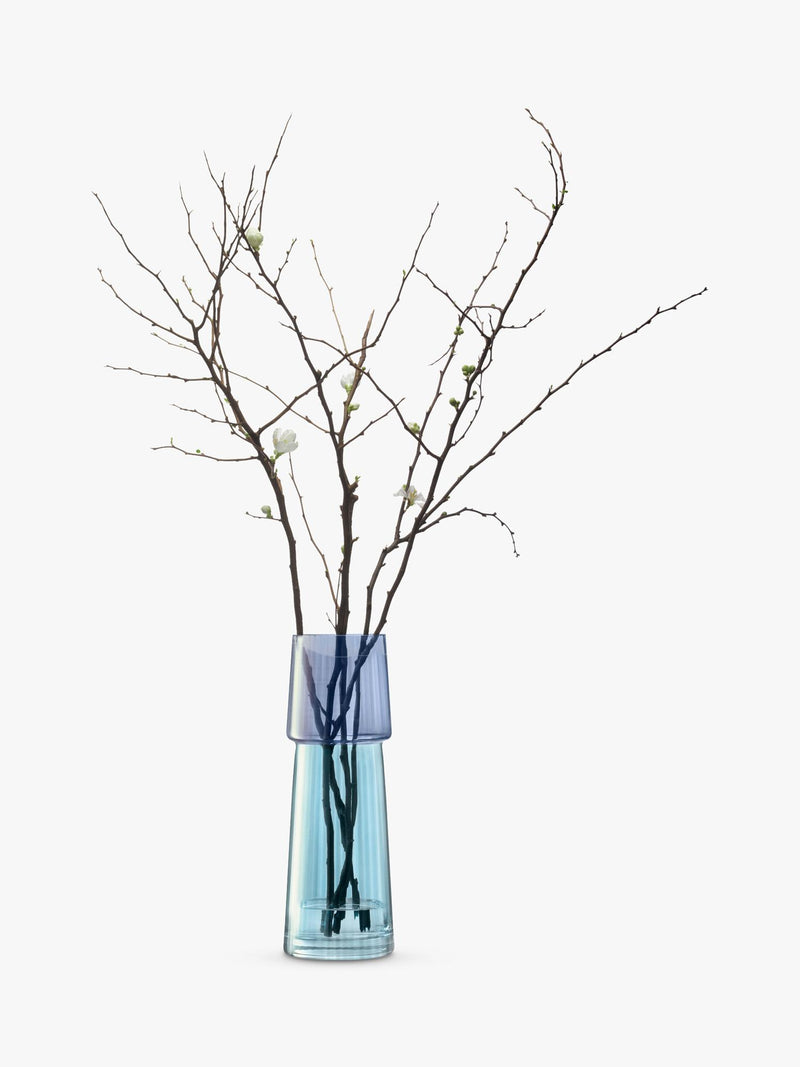 LSA International Gems glass vase sapphire 32cm, imported from the UK