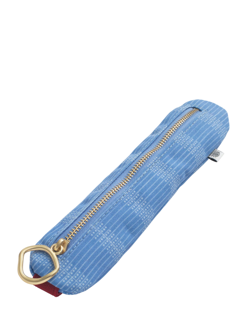 Papier elasticated pen pouch blue - British product