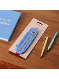 Papier elasticated pen pouch blue - British product