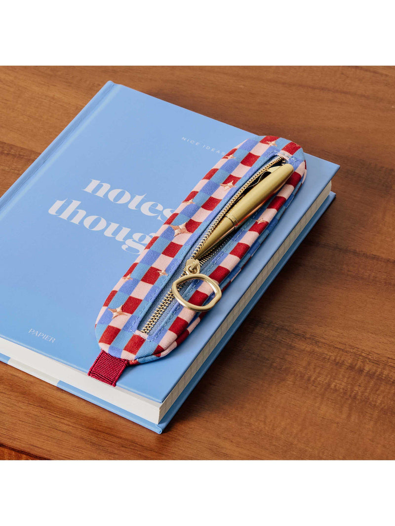 Papier Check elasticated pen pouch (British brand)