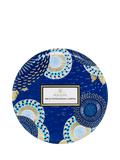 Voluspa Mediterranean Lemon scented candle in tin with three wicks, 340g (British brand)