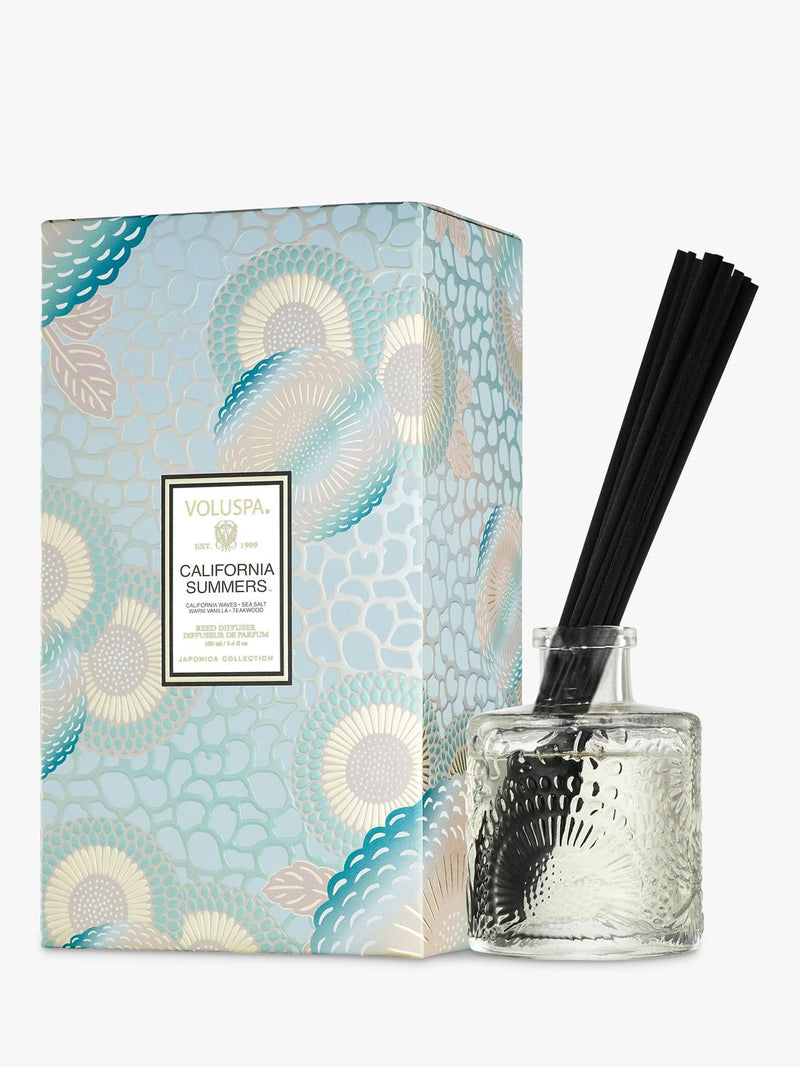 Reed Diffuser with Fragrant Oil, Glass Vessel, 100ml, 10 Reeds Included