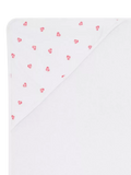 Rosa & Blue baby hooded towel heart print 100cm (British brand)