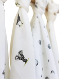 Rosa & Blue baby muslin squares pack of 3 white, imported from the UK