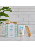 Green People Organic Babies baby bath set with lavender wash and comb (British brand)