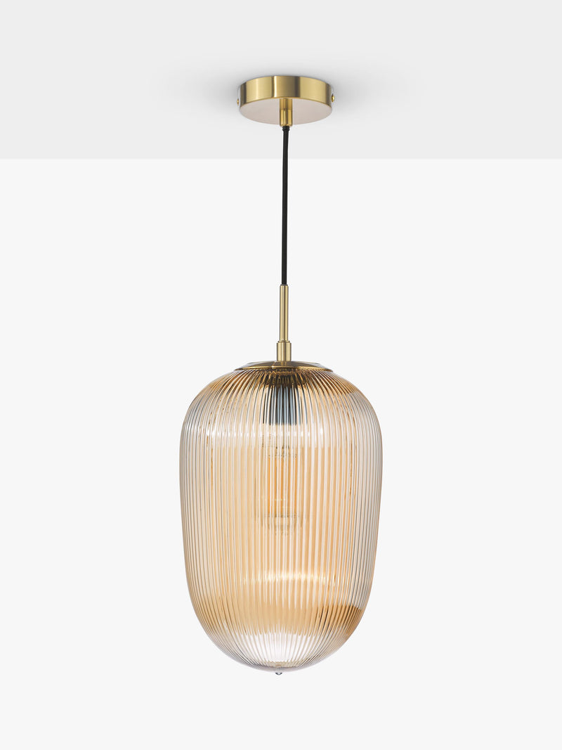 Där Abrielle pendant ceiling light amber H40cm (British brand)