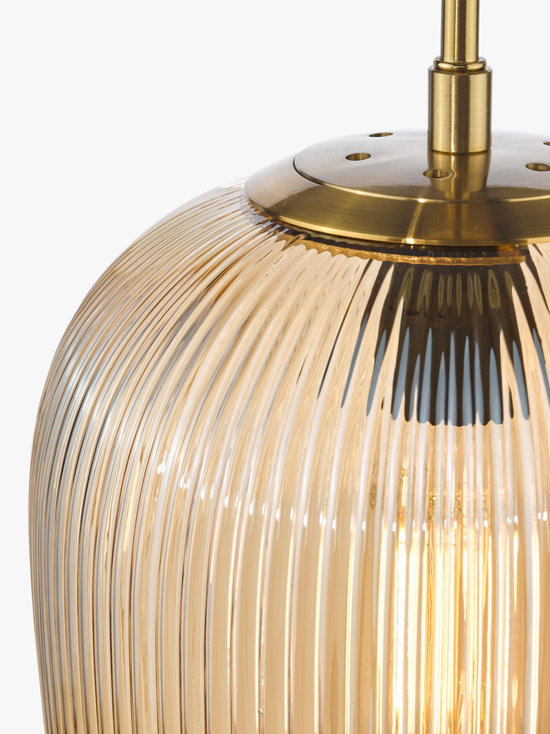 Där Abrielle pendant ceiling light amber H40cm (British brand)