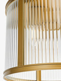 Där Bianka flush ceiling light matt black ribbed glass - British product
