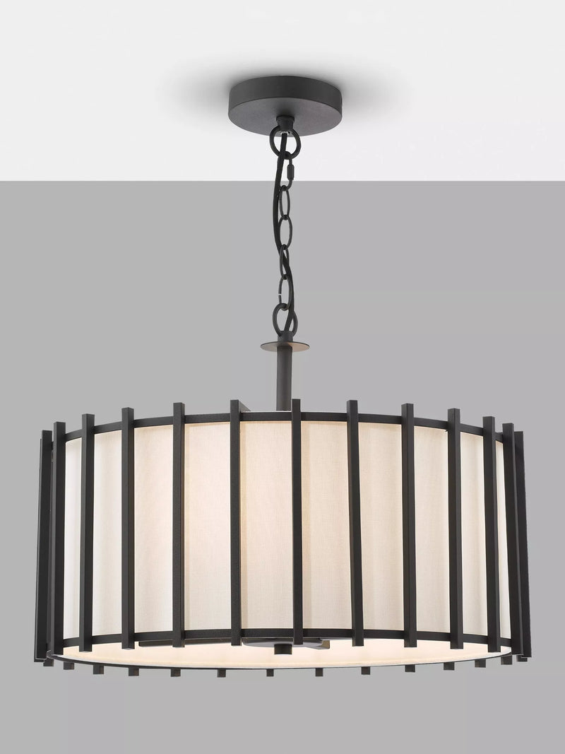 Där Cagliari pendant ceiling light black 4 bulb (British brand)