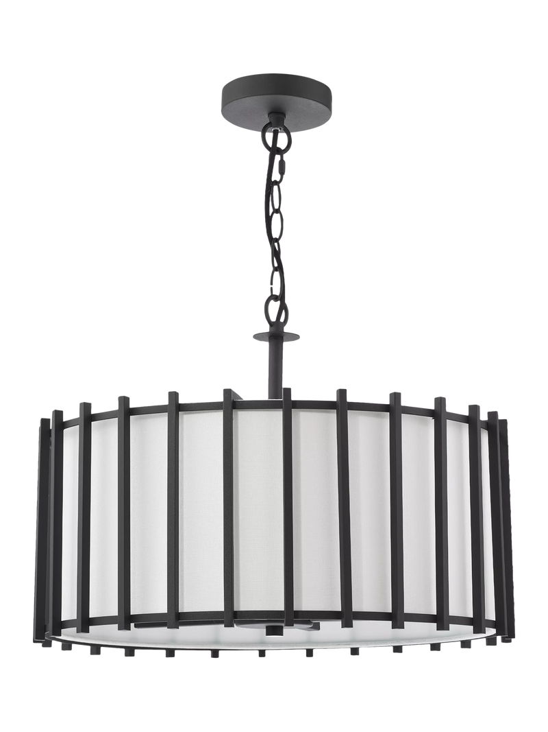 Där Cagliari pendant ceiling light black 4 bulb (British brand)
