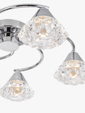 Där Dilys semi flush ceiling light polished chrome, UK version
