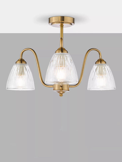 John Lewis Där Glynis 3 Arm Semi Flush Ceiling Light- Buy online at McGrocer
