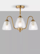 John Lewis Där Glynis 3 Arm Semi Flush Ceiling Light- Buy online at McGrocer