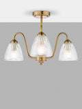 Där Glynis 3 arm semi flush ceiling light - British product