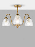 Dar Glynis 3 Arm Semi Flush Ceiling Light