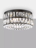 Där Relena flush ceiling light black with crystal accents, UK version