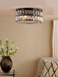 Där Relena flush ceiling light black with crystal accents, UK version