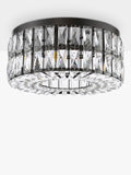 Där Relena flush ceiling light black with crystal accents, UK version