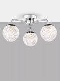 Där Teva bathroom ceiling light in polished chrome, imported from the UK