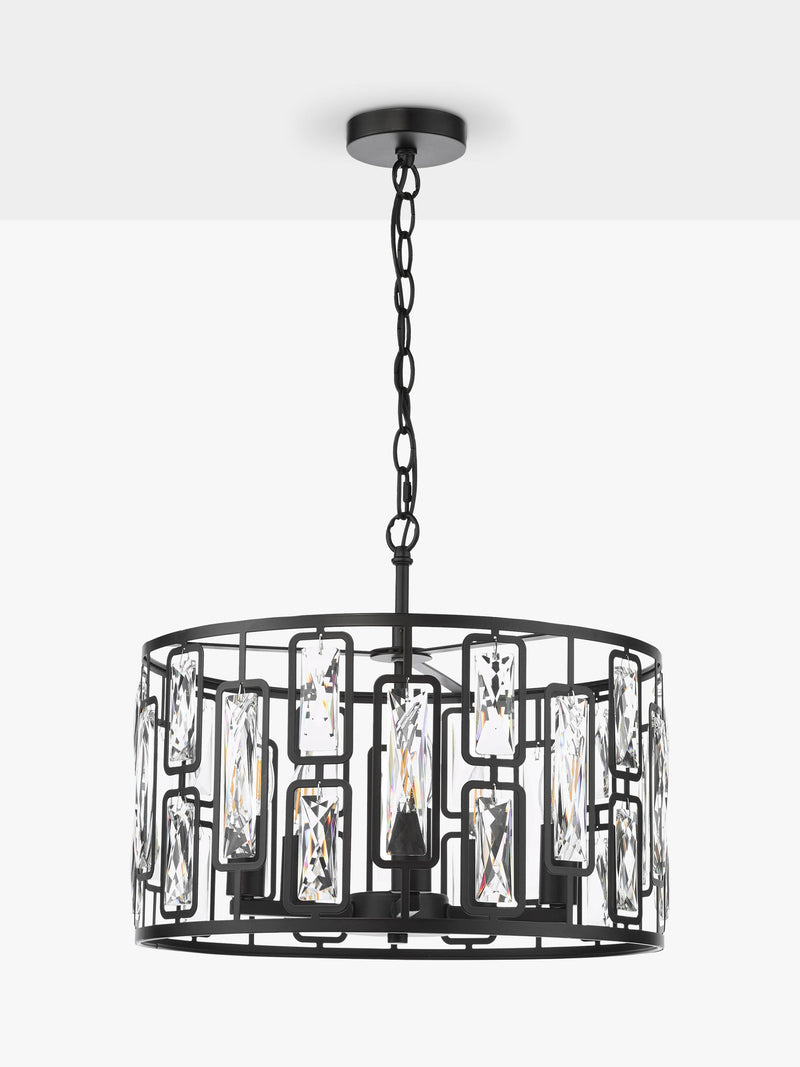 Där Zoelle crystal pendant light black - British product