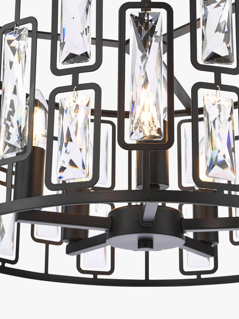 Där Zoelle crystal pendant light black - British product