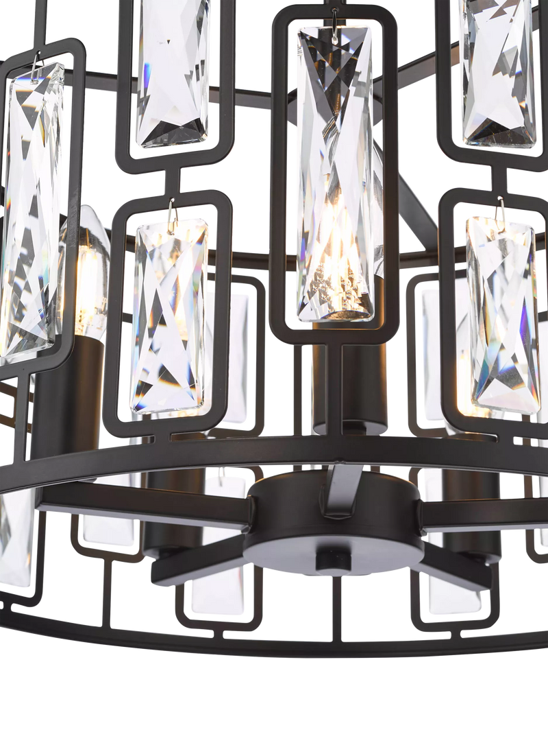 Där Zoelle crystal pendant light black - British product