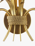 Där Phaedra leaf wall light in gold finish for living room, UK version