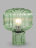 Där Demarius Ribbed Glass Table Lamp, Amber