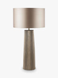 Där Myla ceramic table lamp with ribbed base and drum shade - British product