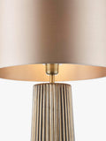 Där Myla ceramic table lamp with ribbed base and drum shade - British product