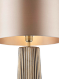 Där Myla ceramic table lamp with ribbed base and drum shade - British product
