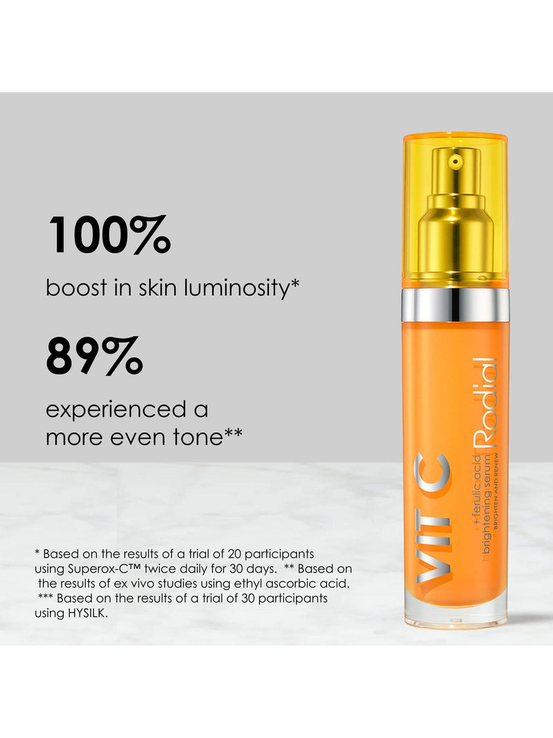 Rodial Vitamin C + Ferulic Acid Brightening Serum 30ml, imported from the UK