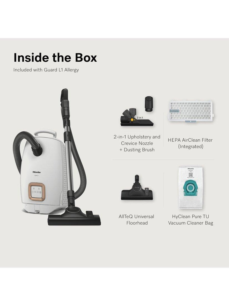 Miele Guard L1 Allergy vacuum cleaner Lotus White (British brand)