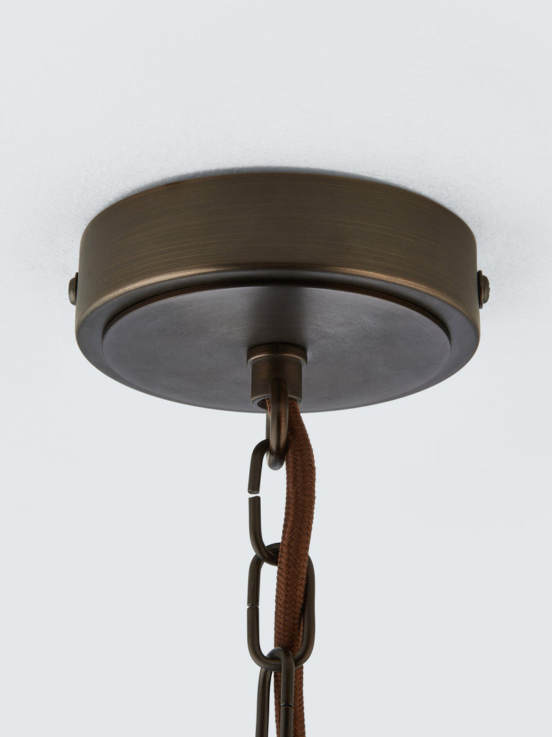John Lewis Abbotsbury pendant ceiling light in antique bronze, imported from the UK