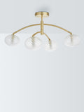 John Lewis Bowe 4 arm semi flush light brushed brass, UK version