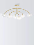 John Lewis semi flush ceiling light brushed brass 6 arm, UK version
