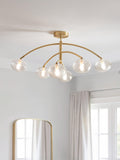John Lewis semi flush ceiling light brushed brass 6 arm, UK version