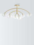 John Lewis semi flush ceiling light brushed brass 6 arm, UK version