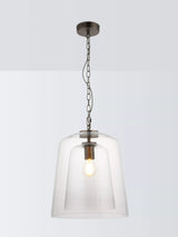 John Lewis John Lewis Chime Large Dual Glass Pendant Ceiling Light, Clear- Buy online at McGrocer