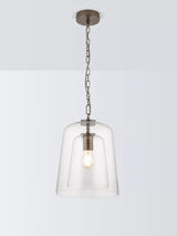 John Lewis John Lewis Chime Dual Glass Pendant Ceiling Light, Clear- Buy online at McGrocer