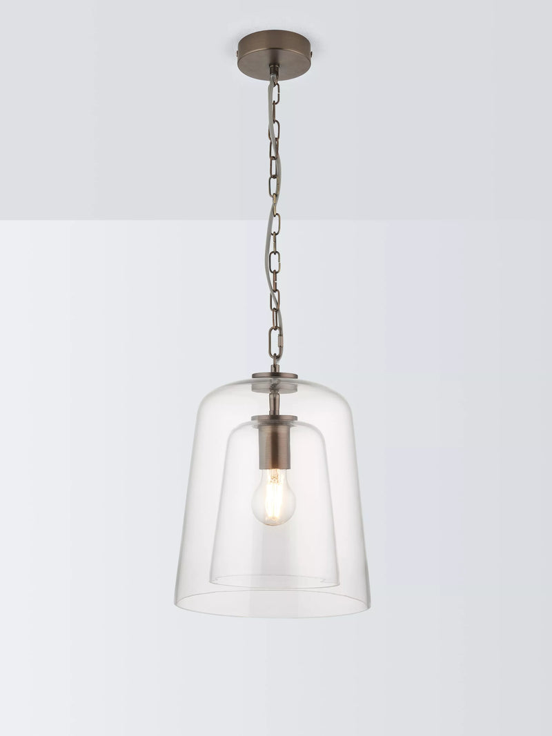 John Lewis Chime dual glass pendant ceiling light clear (British brand)