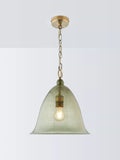 John Lewis Farmhouse Bubble Glass Pendant Ceiling Light Antique Brass Effect