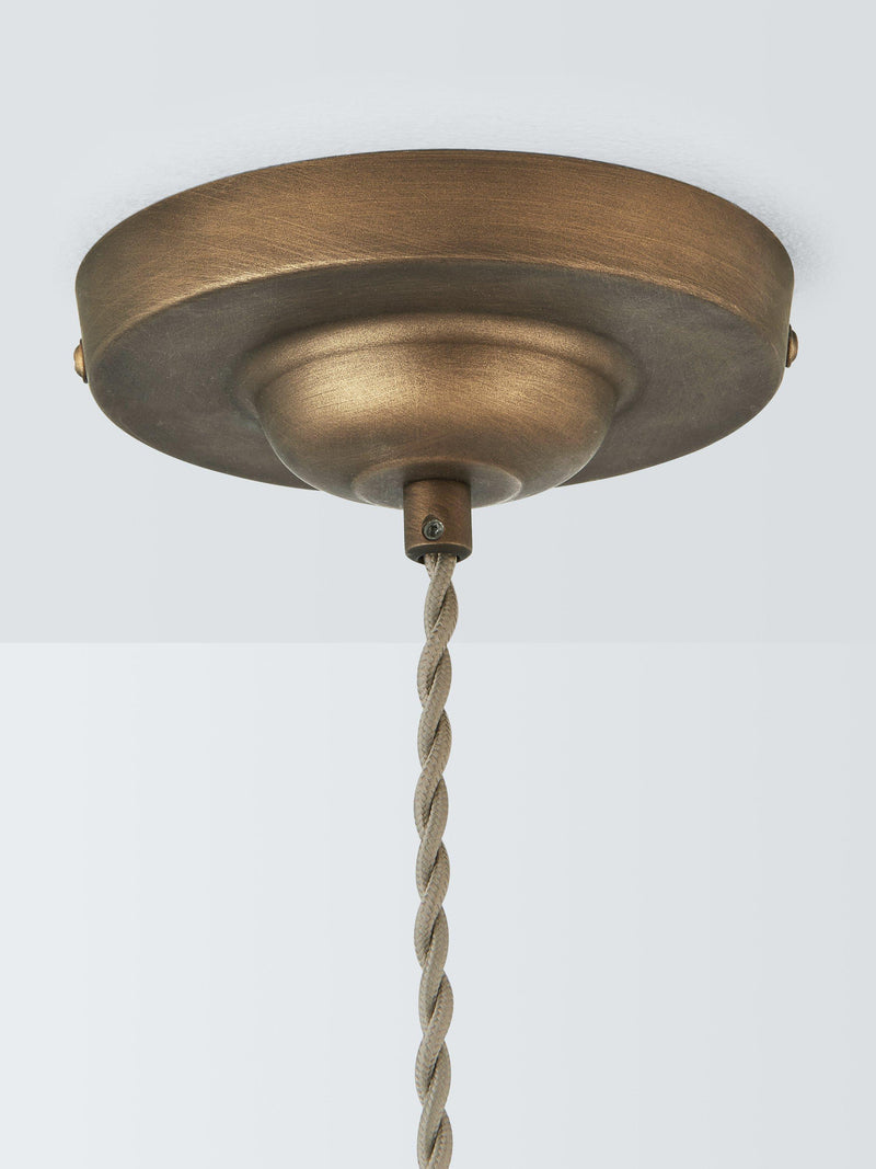 John Lewis Holm pendant ceiling light tarnished brass (British brand)