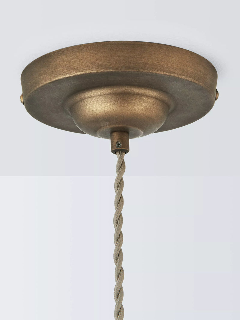 John Lewis Holm pendant ceiling light tarnished brass (British brand)